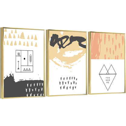 3-Piece Framed Impressionist Canvas – Aesthetic Wall Art Set