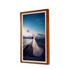 32" WiFi Digital Art Frame – Cloud Wood Finish with Anti-Matte Display