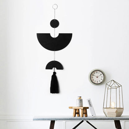 Boho Black Wood Dream Catcher – Macrame Wall Hanging & Rustic Bedroom Decor