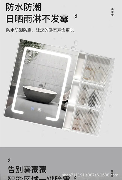 LED Bathroom Mirror Cabinet – Wall-Mounted Vanity with Storage