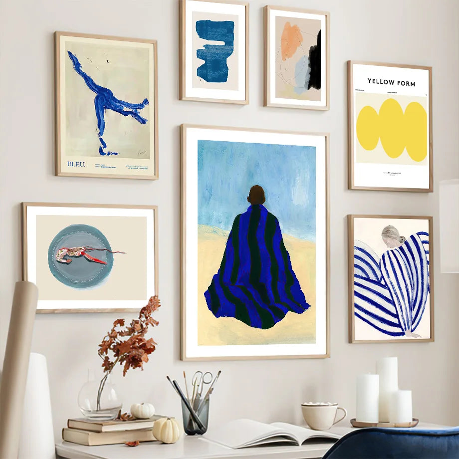 Abstract Girl Book Vase Canvas Art
