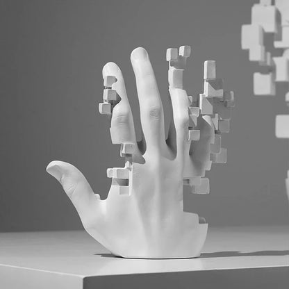Modern Abstract Palm Hand Sculpture – Luxury Table Decor Figurine
