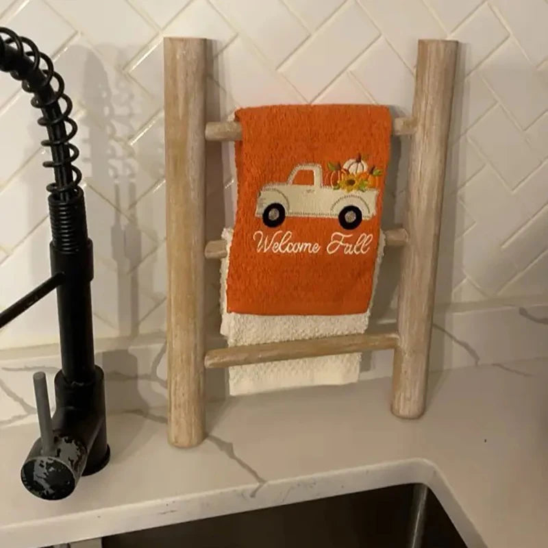 Wooden Towel Ladder Rack – Rustic Home & Bathroom Decor