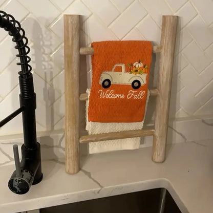Wooden Towel Ladder Rack – Rustic Home & Bathroom Decor