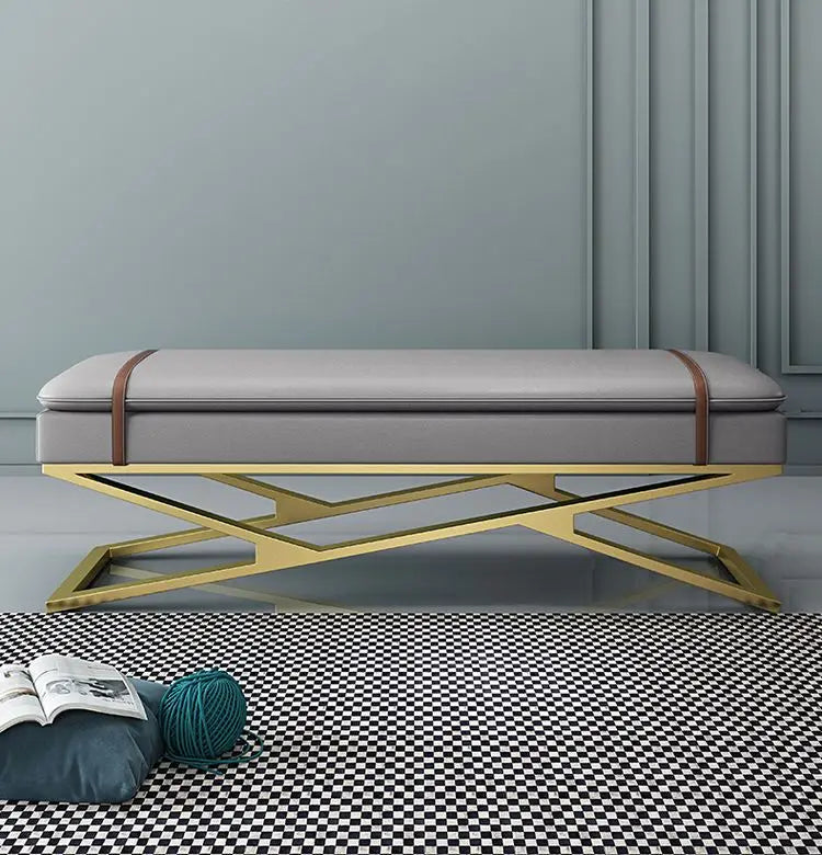 Luxury Nordic Bench – Elegant Makeup Stool & Entryway Seating