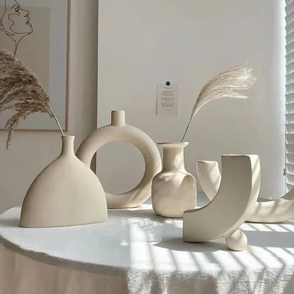 Modern Ceramic Vase – Bedroom Desktop Decor & Photography Background Ornament