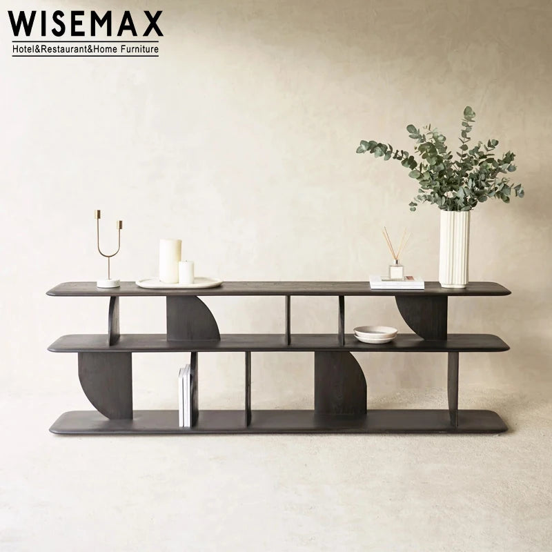 Modern Geometric Wooden Bookshelf – 2/5 Tier Display Storage Cabinet