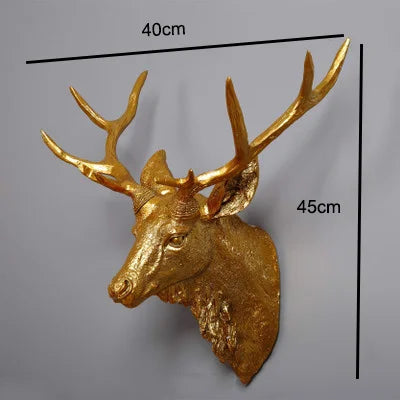 17" Faux Deer Head – Rustic Farmhouse Wall Decor with Antlers