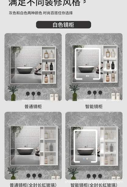 LED Bathroom Mirror Cabinet – Wall-Mounted Vanity with Storage