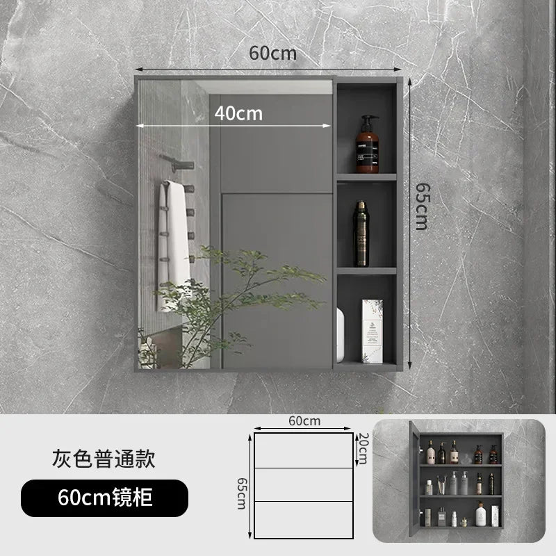 LED Bathroom Mirror Cabinet – Wall-Mounted Vanity with Storage
