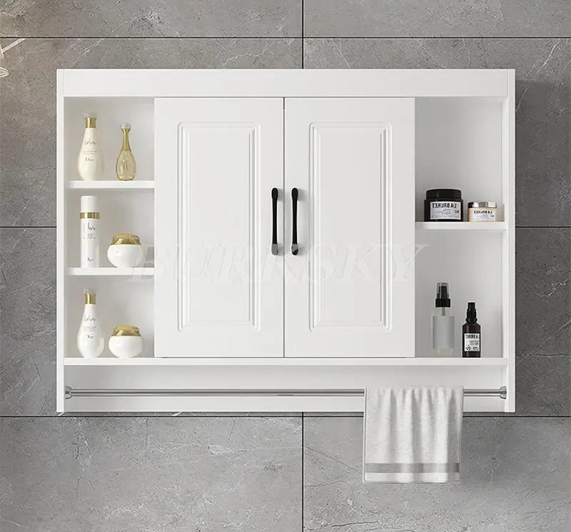 Over-Toilet Wooden Bathroom Cabinet – Space-Saving Storage & Shelves