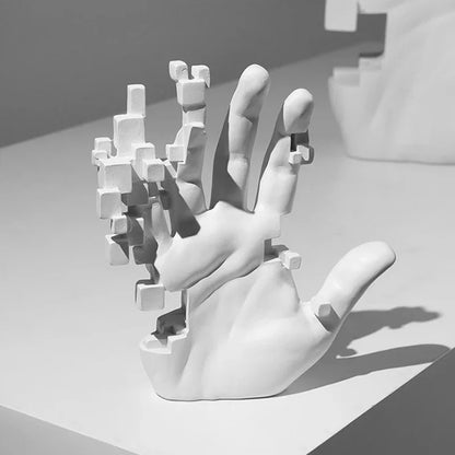 Modern Abstract Palm Hand Sculpture – Luxury Table Decor Figurine