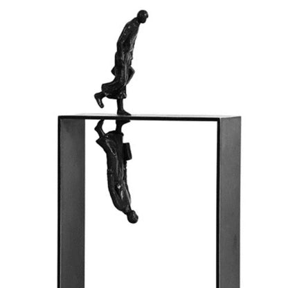 Minimalist Metal Figurines – Abstract Reflection Sculptures for Home Decor