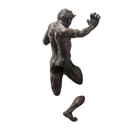 Wall Man Sculpture – Modern Resin Wall Art for Home & Living Room