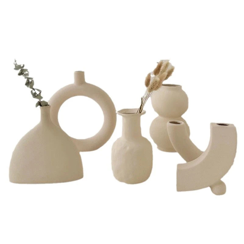 Modern Ceramic Vase – Bedroom Desktop Decor & Photography Background Ornament