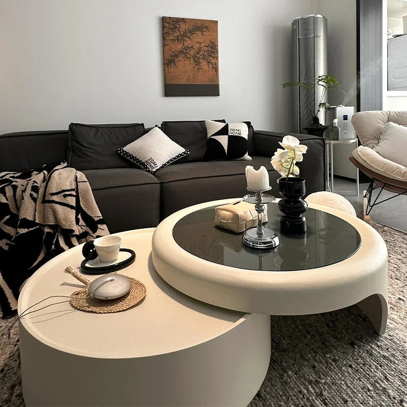 Modern Luxury Round Coffee Table – Minimalist Living Room Furniture