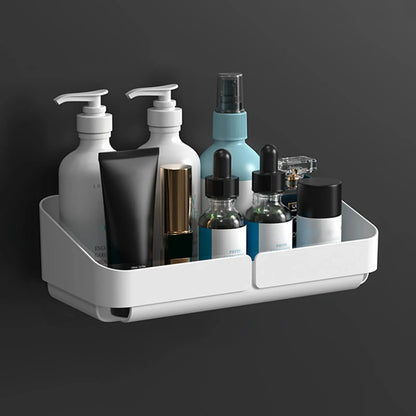 No-Drill Bathroom & Kitchen Wall Shelf – Makeup, Spice & Shower Organizer