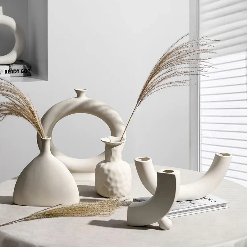 Modern Ceramic Vase – Bedroom Desktop Decor & Photography Background Ornament