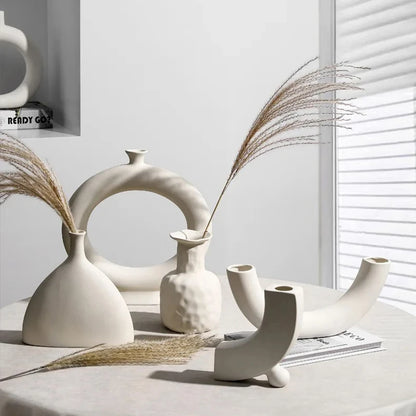 Modern Ceramic Vase – Bedroom Desktop Decor & Photography Background Ornament