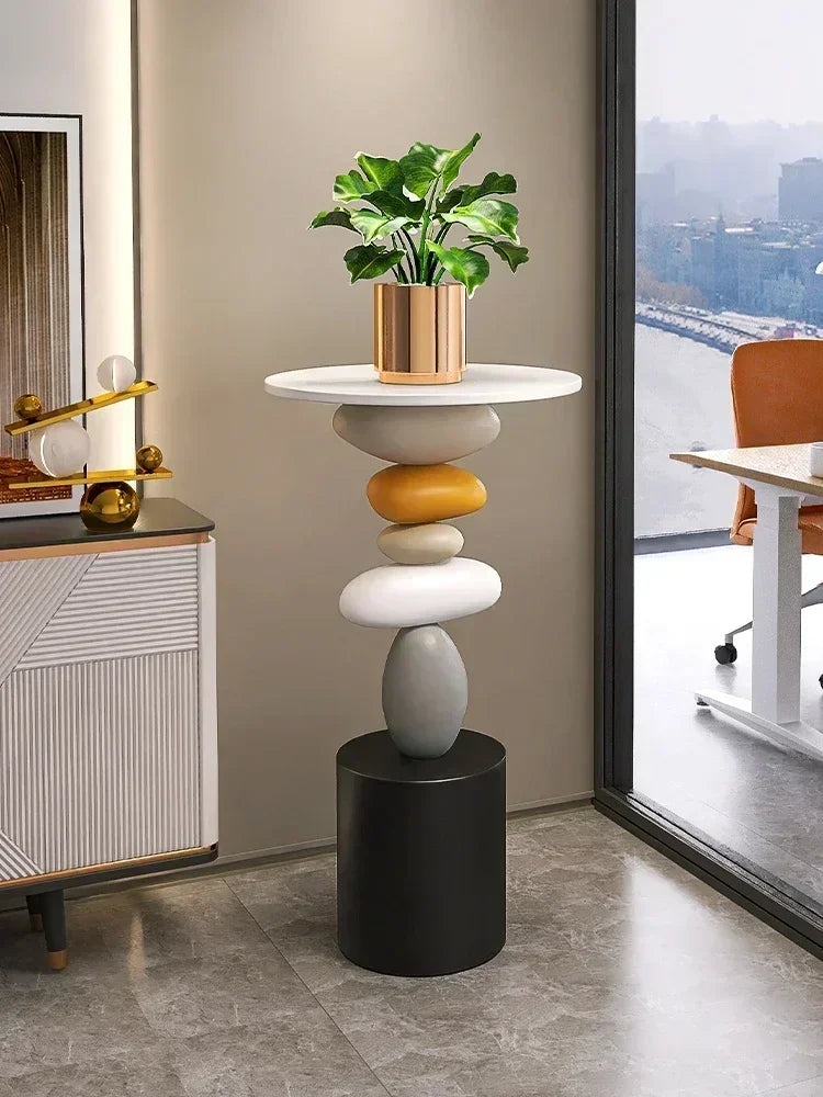 Creative Art Side Table – Modern Floor Decor & Small Coffee/Tea Table