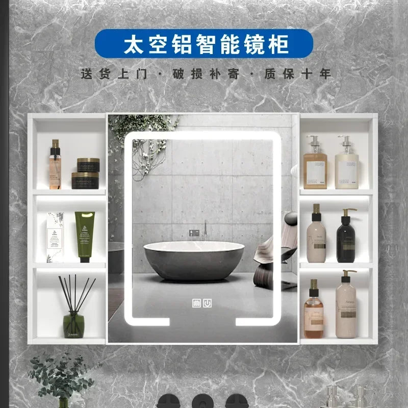 LED Bathroom Mirror Cabinet – Wall-Mounted Vanity with Storage