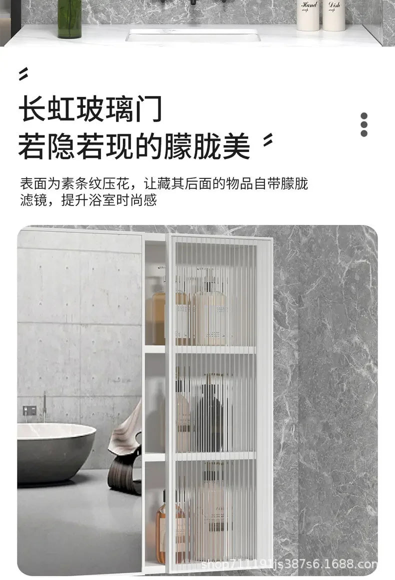 LED Bathroom Mirror Cabinet – Wall-Mounted Vanity with Storage