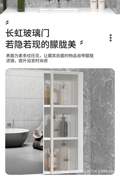 LED Bathroom Mirror Cabinet – Wall-Mounted Vanity with Storage