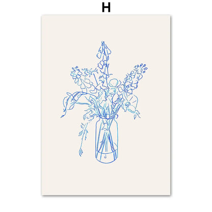 Abstract Girl Book Vase Canvas Art