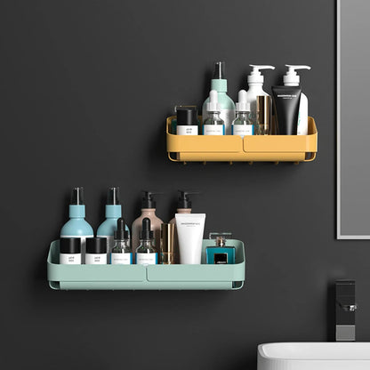 No-Drill Bathroom & Kitchen Wall Shelf – Makeup, Spice & Shower Organizer